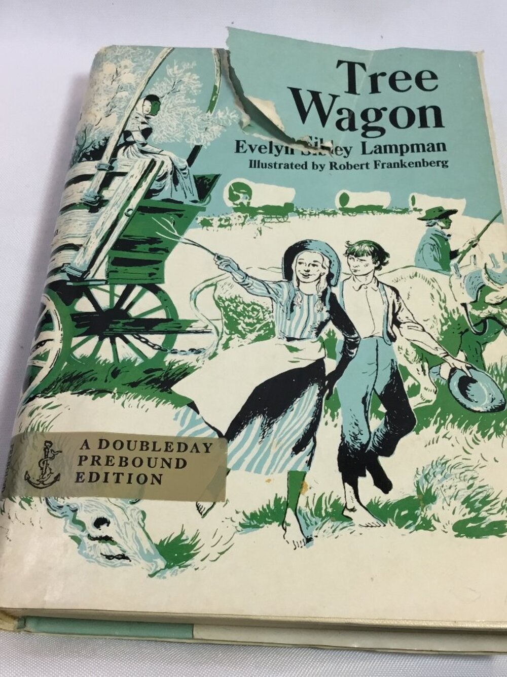 Evelyn Sibley Lampman Tree Wagon Hardcover Doubleday Illustrated 1953